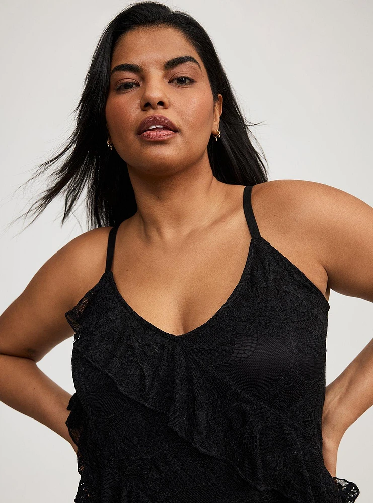 Asymmetrical Ruffle Dress