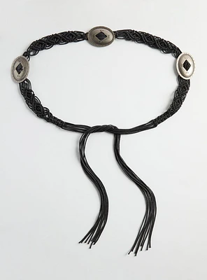 Braided Western Tie Belt