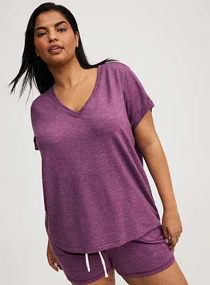 Lightweight French Terry V-Neck Lounge Tee