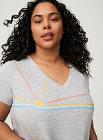 Lightweight French Terry V-Neck Lounge Tee