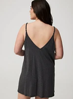 Lightweight Cotton Jersey V Back Sleep Gown