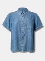 Drop Shoulder Crop Shirt