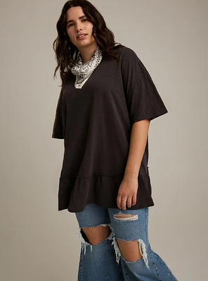 Festi Oversized Tiered Heritage Slub Tee