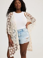 Floral Crochet Ruana