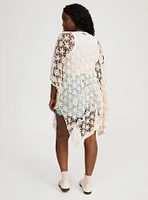 Floral Crochet Ruana