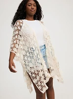 Floral Crochet Ruana