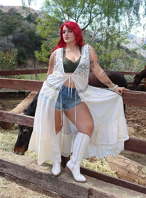 Festi Maxi Lace Kimono