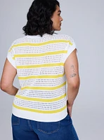 Belle Isle Pointelle Sweater Vest