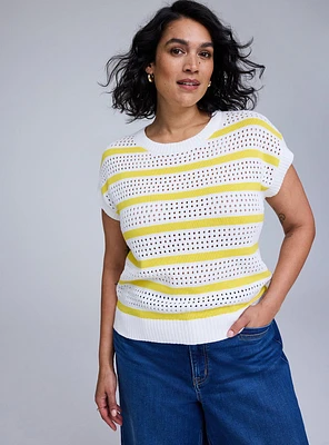 Belle Isle Pointelle Sweater Vest