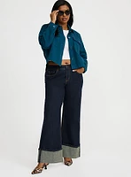 Cropped Twill Jacket