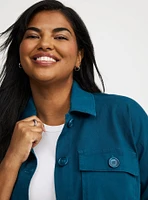 Cropped Twill Jacket