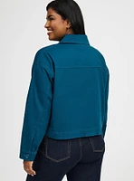 Cropped Twill Jacket