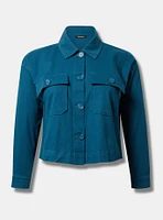 Cropped Twill Jacket
