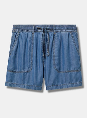High-Rise Pull-On Lightweight Denim Short