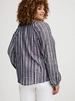 Lace-Up Blouse