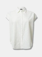 Eyelet Cotton Voile Dolman Shirt