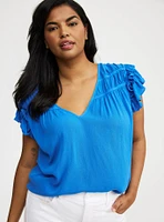 Ruffle Short Sleeve Top