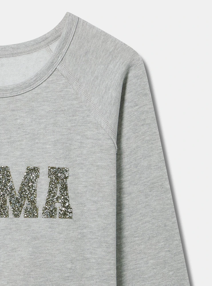 Mama Sequin Cozy Fleece Sweatshirt