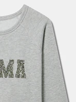 Mama Sequin Cozy Fleece Sweatshirt