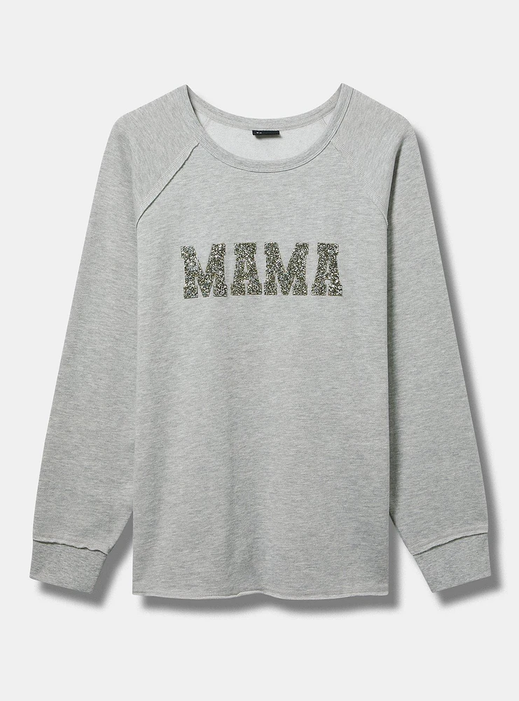 Mama Sequin Cozy Fleece Sweatshirt