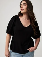 Tie Back Puff Sleeve Top