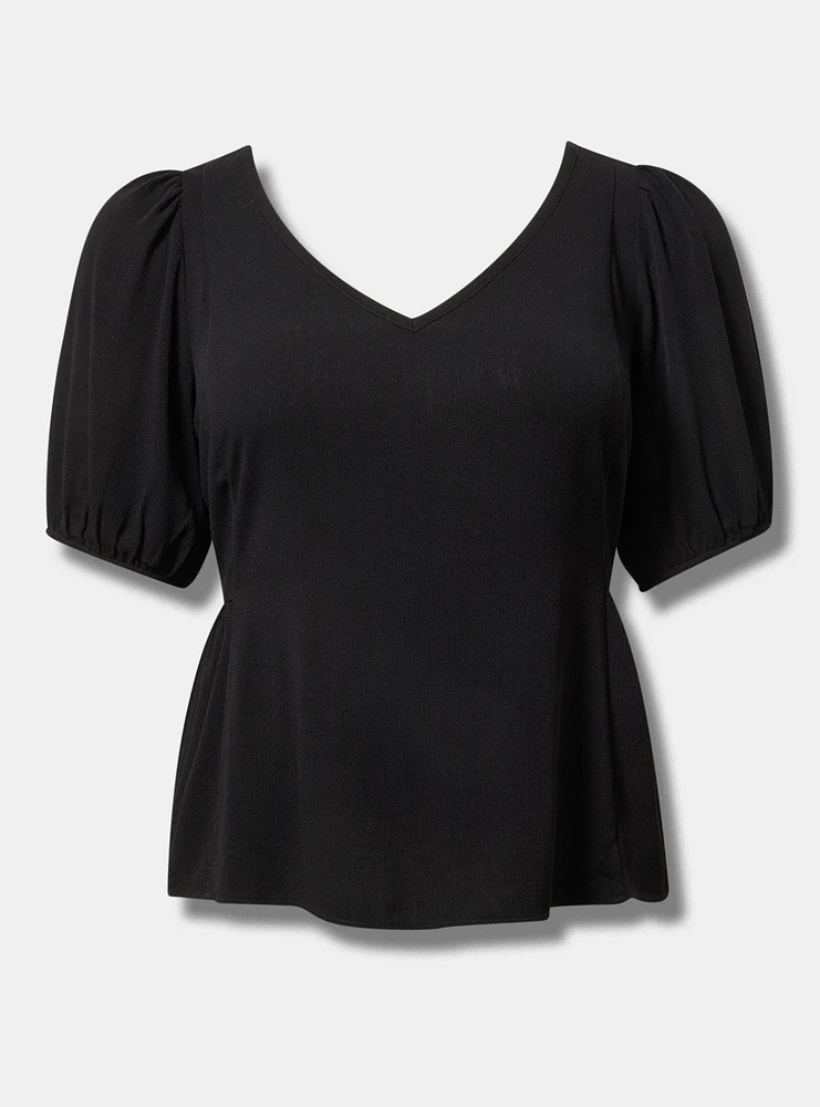 Tie Back Puff Sleeve Top