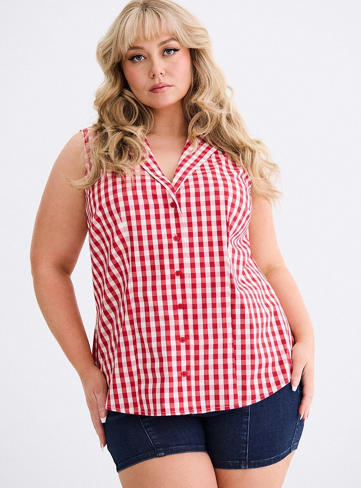 Retro Chic Button-Up Shirt