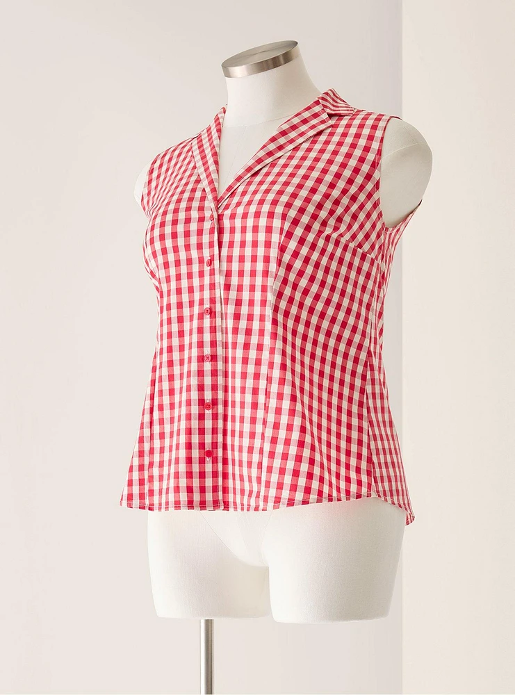 Retro Chic Button-Up Shirt