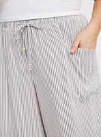 Cropped Straight Leg High-Rise Pant