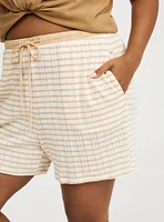 High-Rise Drawstring Knit Short