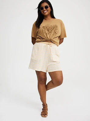 High-Rise Drawstring Knit Short
