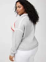 Collared V-Neck Sweatshirt