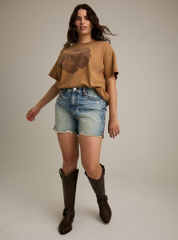 Festi Rose Oversized Tee