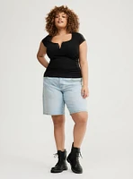 Foxy Scoop V-Wire Ruched Top