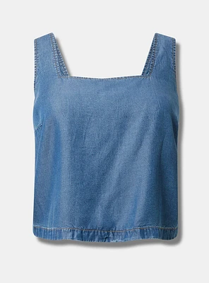 Tencel Square Neck Crop Top