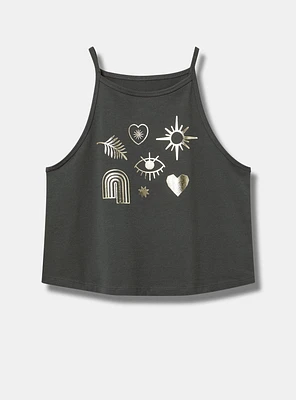 Symbols Foxy High Neck Crop Tank