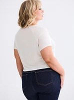 Retro Chic Hot Rod Crop Ringer Tee