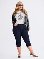 Retro Chic Hot Rod Crop Ringer Tee