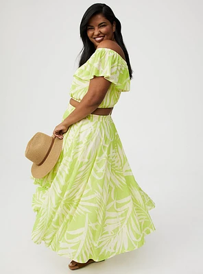 Off-Shoulder Hi-Lo Skirt Set