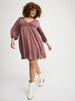 Deep V-Neck Mini Dress