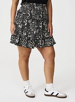 Smocked Ruffle Mini Skirt
