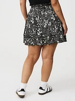 Smocked Ruffle Mini Skirt