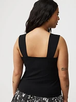 Foxy Square Neck Crop Tank