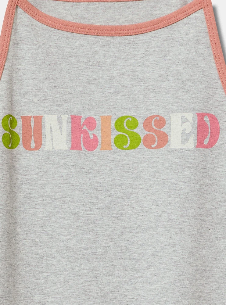Sunkissed Foxy High Neck Crop Tank