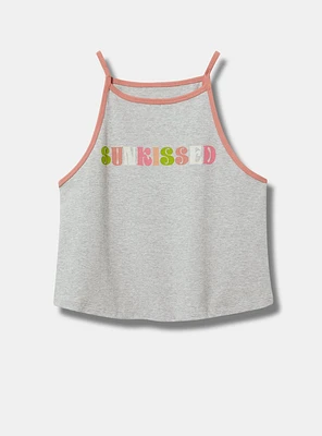 Sunkissed Foxy High Neck Crop Tank