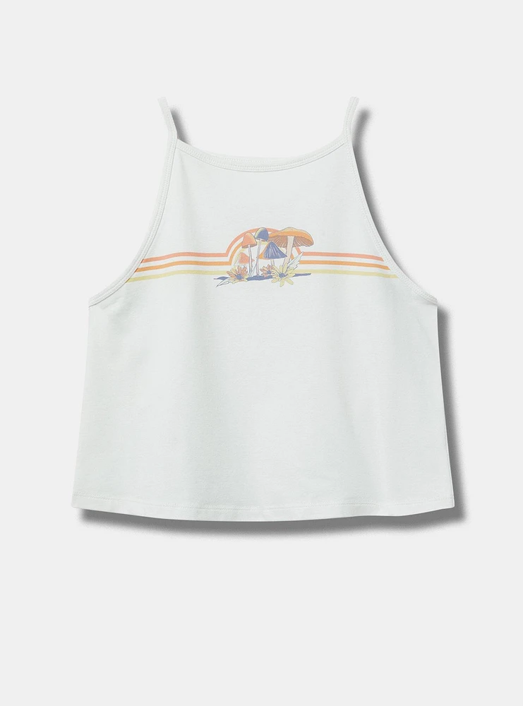 Mushroom Foxy High Neck Crop Tank
