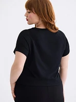 Retro Chic Good Luck Crop Ringer Tee