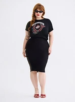 Retro Chic Good Luck Crop Ringer Tee