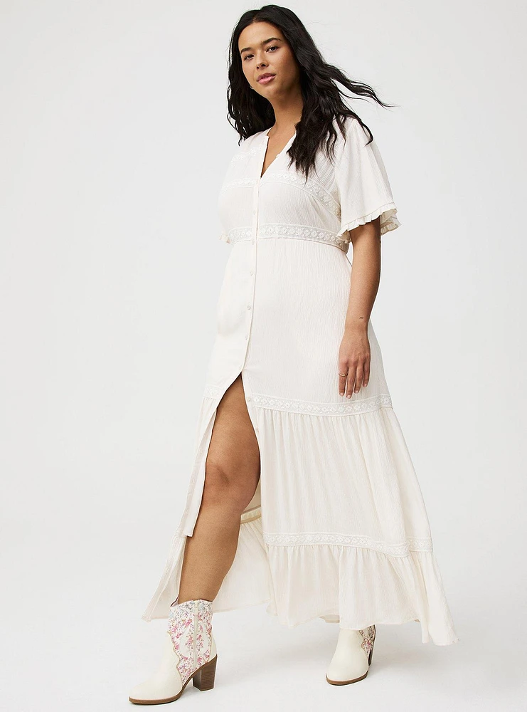 Flutter Sleeve Maxi Dress