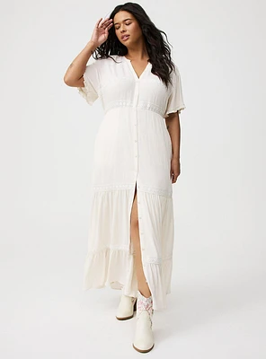 Flutter Sleeve Maxi Dress
